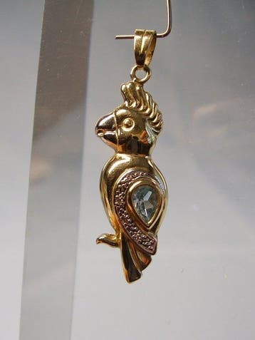 Zonder minimumprijs - Hanger - 8 karaat Geel goud - 0.37ct.