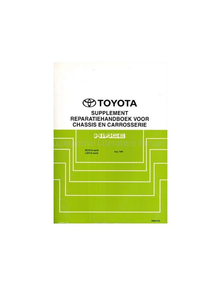 1996 TOYOTA HIACE CHASSIS & CARROSSERIE (SUPPLEMENT), Autos : Divers, Modes d'emploi & Notices d'utilisation