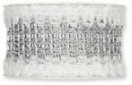 Jute band met sneeuwrand Zilver 5 cm rol 10 meter, Nieuw