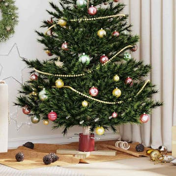 vidaXL Kerstboomstandaard Rood 50 x 50 x 16 cm Massief, Diversen, Verzenden, Nieuw
