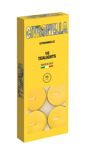 Set van 10 citronella theelichten, Verzenden