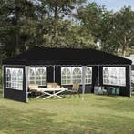 vidaXL Pop-up Feesttent 575 x 289 x 245 cm Zwart, Verzenden, Nieuw