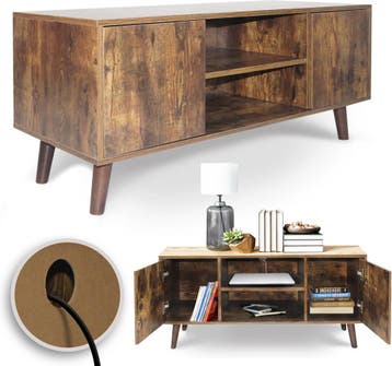 TV Meubel - TV Kast - TV Standaard - 110x50x40 cm - Bruin -, Verzenden, Nieuw