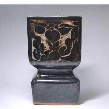Vase - Grès - Japon - Sgraffito Hobo, Tomobako - Kawai