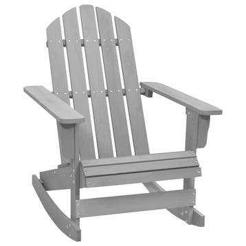 vidaXL Tuinschommelstoel hout grijs, Verzenden, Nieuw