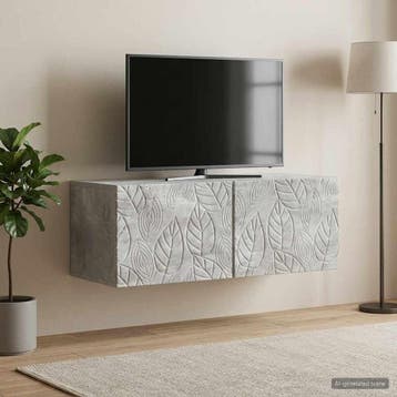 vidaXL Wandmontage TV-kast 59,5 x 41 x 30 cm Betongrijs, Verzenden