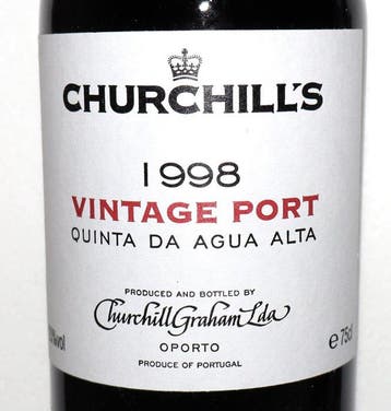 1998 Churchills, Quinta da Agua Alta - Vintage Port, Single, Nieuw