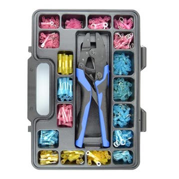 Assortimentsdoos Kabelschoenen Met Krimpkous + Krimptang PRO, Verzenden, Nieuw