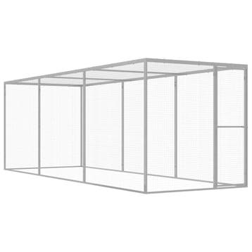 vidaXL Kattenkooi 4,5x1,5x1,5 m gegalvaniseerd staal, Dieren en Toebehoren, Verzenden, Nieuw