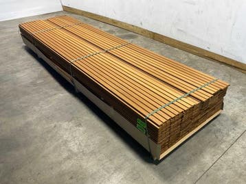 Veiling - 25x ThermoWood Ayous Rib3 gevelbekleding 330x14x1,, Nieuw