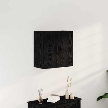 vidaXL Wandkast 60 x 31 x 60 cm Bewerkt hout Zwart Eiken, Verzenden, Nieuw