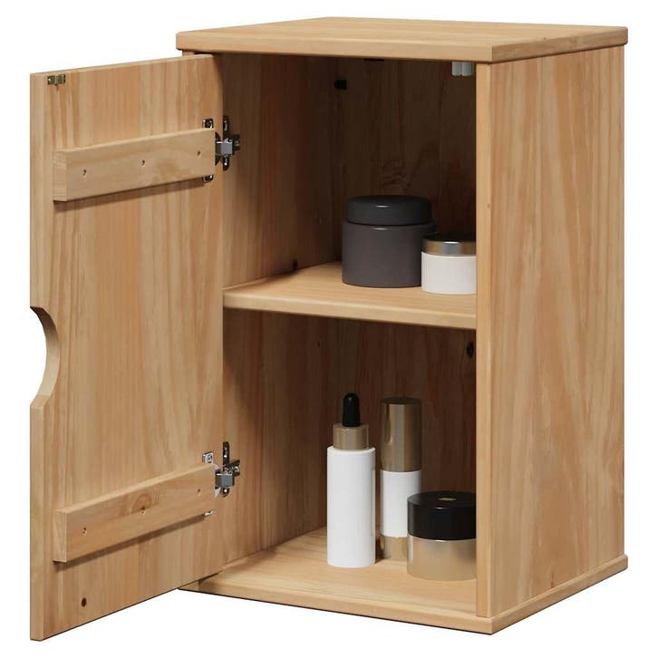 vidaXL Badkamerwandkast OTTA 35x30x55 cm massief grenenhout, Huis en Inrichting, Badkamer | Badkamermeubels, Nieuw, Verzenden