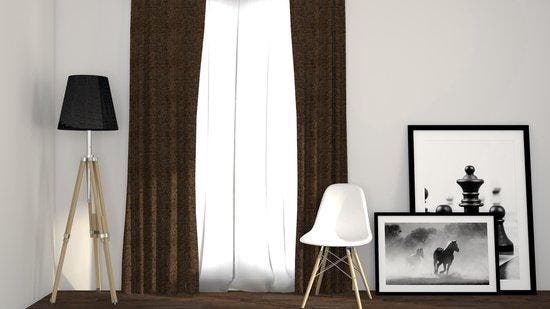 2dekans | Larson - Luxe Geweven Blackout Gordijn - Haken -, Maison & Meubles, Ameublement | Rideaux & Stores à lamelles, Enlèvement ou Envoi