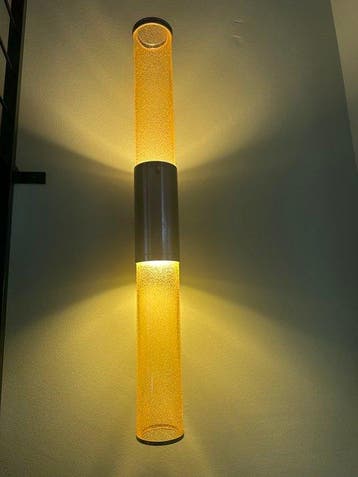 Wandlamp (2) - Staal, Glas - paar
