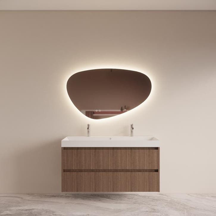 Badmeubelset BWS Riga Met Lako Wastafel Wit 120 cm Donker, Doe-het-zelf en Bouw, Sanitair, Bad, Nieuw, Ophalen of Verzenden