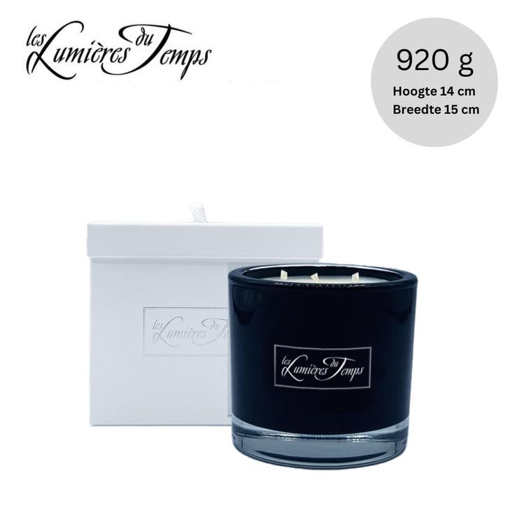 Geurkaars Glas Ambre Noire - 920 gr - Les Lumières du Temps, Sport en Fitness, Gezondheidsproducten en Wellness, Ophalen of Verzenden