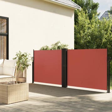 vidaXL Windscherm uittrekbaar 140x1200 cm terracottakleurig, Verzenden