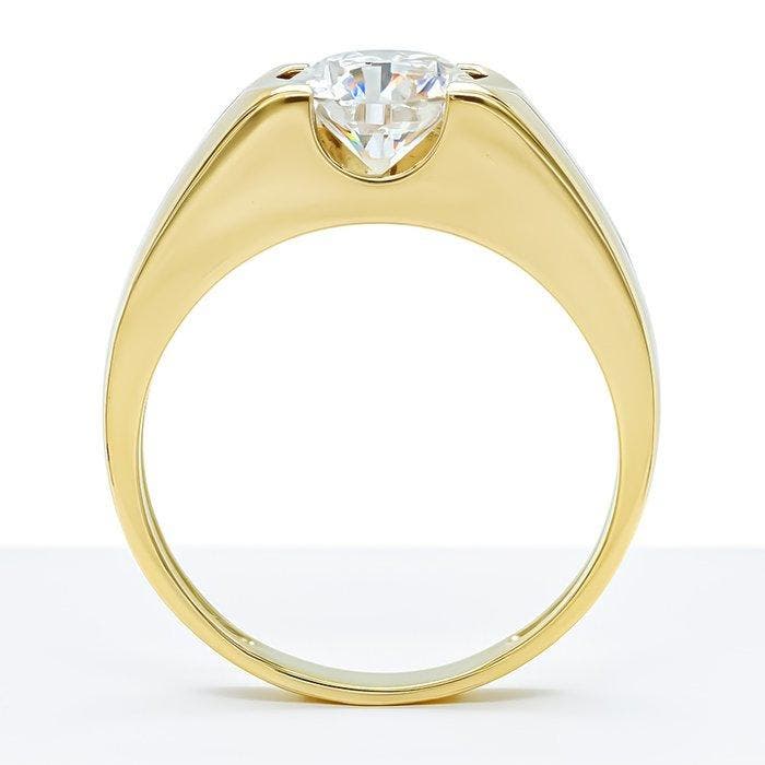 Zonder minimumprijs - Ring - 14 karaat Geel goud - 2.21ct., Handtassen en Accessoires, Ringen