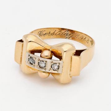 Bague - 18 carats Or jaune Diamant (Naturelle), Bijoux, Sacs & Beauté