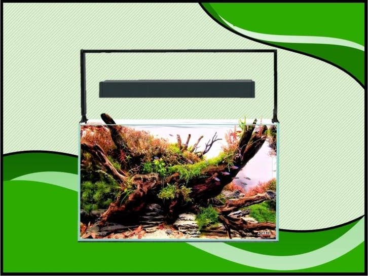 Osaka Ultrascape zwart 90x60x45cm aquarium + 4x LED verlicht, Dieren en Toebehoren, Vissen | Aquaria en Toebehoren, Verlichting of Verwarming
