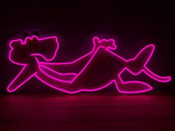 Panthère rose - Pink Panter-neonbord - Neonlichtbord -, Antiek en Kunst