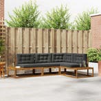vidaXL Buiten bank set 4 Stuk Natuurlijk en Antraciet, Verzenden