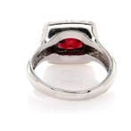 Ring - 14 karaat Witgoud - 2.74ct. tw. Granaat - Diamant -, Nieuw