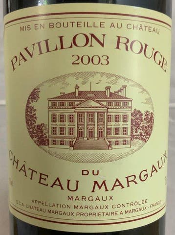 2003 Pavillon Rouge du Château Margaux, 2nd wine Ch. Margaux