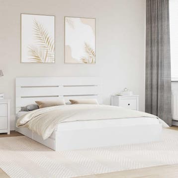 vidaXL Opbergbed met lade met hoofdeinde Wit 180 x 200 cm, Verzenden