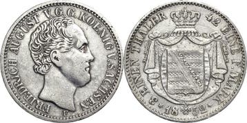 1/3 taler, daalder 1852, Sachsen-kurlinie ab 1547 (albert..., Verzenden