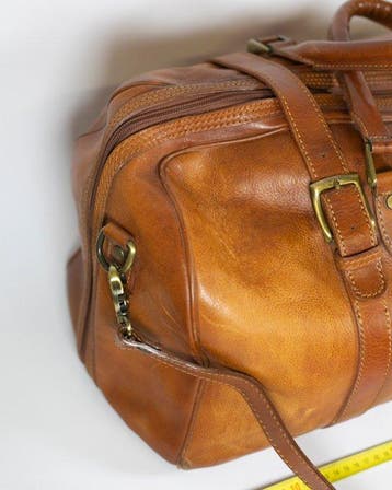 Cristina Firenze – Borsone da viaggio vintage in vera pelle