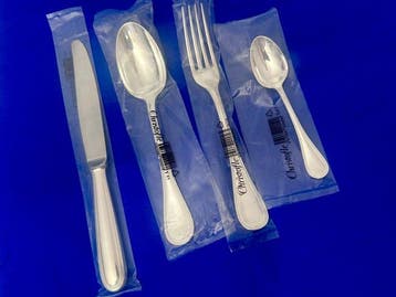 Christofle - Bestekset (4) - parels - Verzilverd -