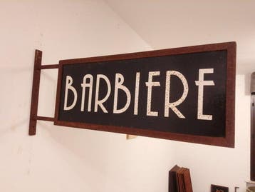 marchesini Rovigo - enseigne en fer pour barbier -