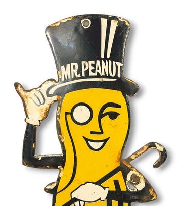 Mr. Peanut - Emaille plaat - Emaille