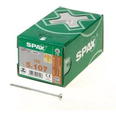 Spax Spaanplaatschroef 5.0x107 mm T20 – 150 stuks, Bricolage & Construction, Quincaillerie & Fixations, Envoi