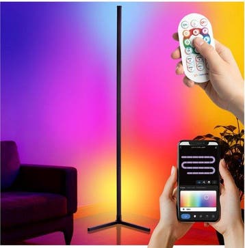 2dekans | tectake® Slimme LED Vloerlamp Spectra - Hoeklamp, Ophalen of Verzenden