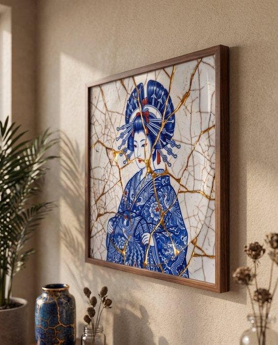 MEDSAN - Kintsugi Geisha () - UNIQUE WORK, Antiek en Kunst, Kunst | Designobjecten