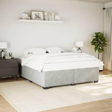 vidaXL Bedframe zonder matras 180x200 cm fluweel lichtgrijs, Verzenden, Nieuw