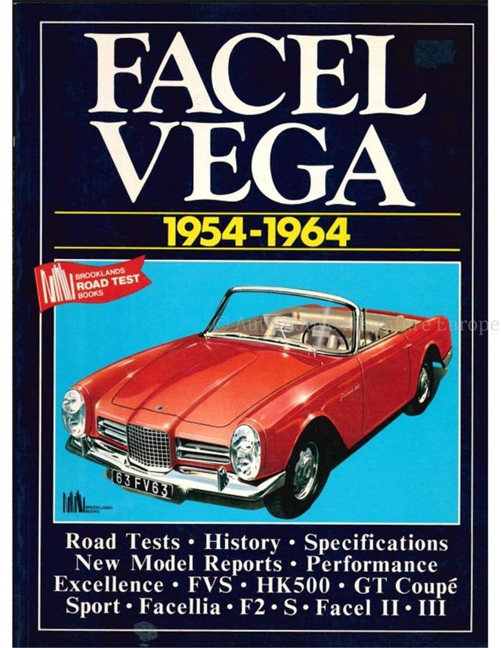 FACEL VEGA 1954-1964 (BROOKLANDS), Boeken, Auto's | Boeken