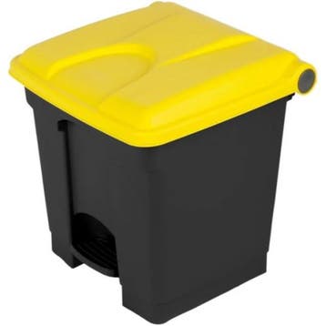 Pedaalemmer | Kunststof | Donkergrijs/Geel | 30L |, Verzenden, Nieuw in verpakking