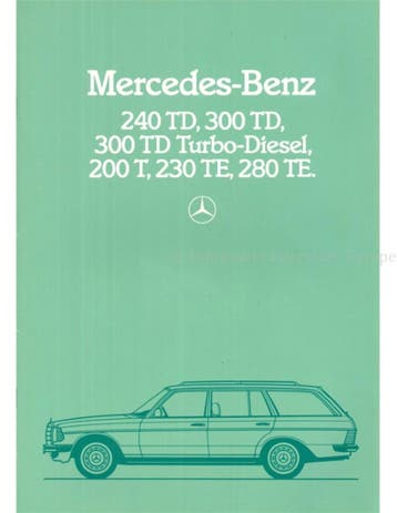 1983 MERCEDES BENZ E KLASSE T BROCHURE DUITS, Nieuw