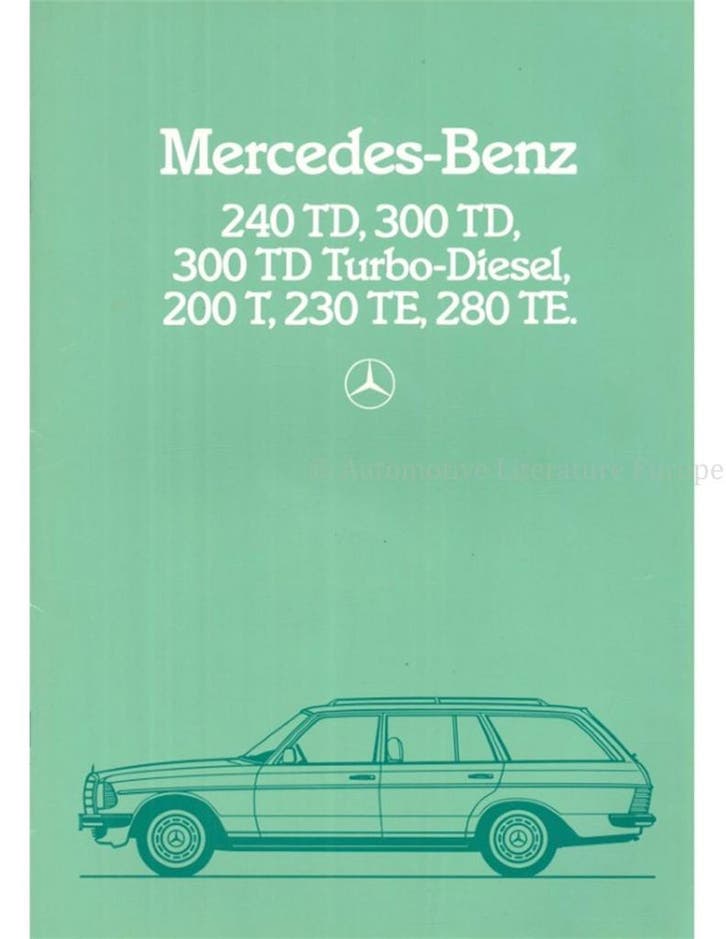 1983 MERCEDES BENZ E KLASSE T BROCHURE DUITS, Boeken, Auto's | Folders en Tijdschriften