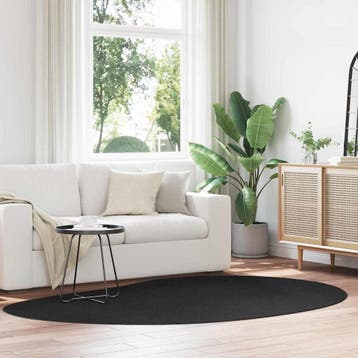 vidaXL Tapijt HUARTE Zwart 160 x 230 cm Polyester, Verzenden, Nieuw