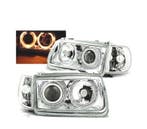 PHARES POUR VOLKSWAGEN VW POLO 6N 94-99 ANGEL EYES FOND CHRO, Verzenden