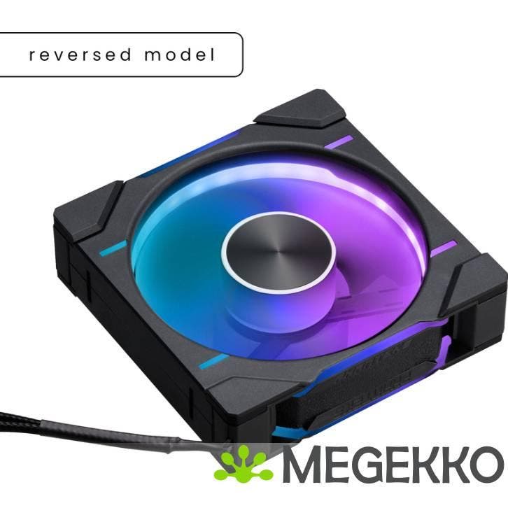Phanteks D30 PWM Reverse Airflow D-RGB 120MM Black, Computers en Software, Computerkoelers, Nieuw, Verzenden