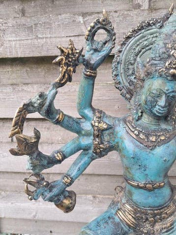 Shiva dansant sur cobra Naga - Laiton - Indonésie -