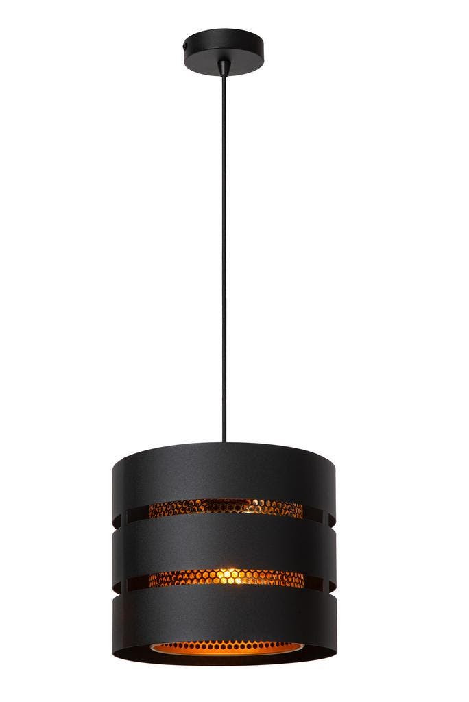 Hanglamp Lucide ROSAS -  - Ø 26 cm - 1xE27 - Zwart, Huis en Inrichting, Lampen | Hanglampen, Nieuw, Verzenden
