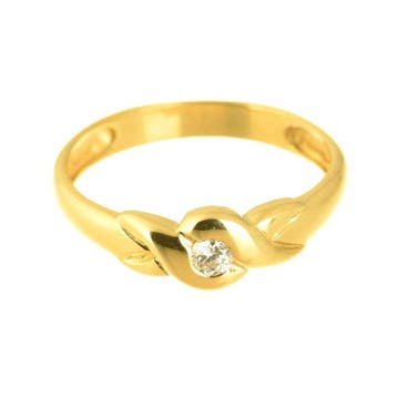 Ring - 18 karaat Geel goud Diamant (Natuurlijk), Nieuw