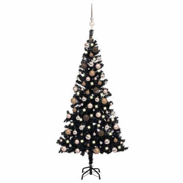 vidaXL Kunstkerstboom met verlichting en kerstballen 120 cm, Verzenden, Nieuw
