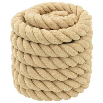 vidaXL Boottouw 25 m 4 Naturel PP, Verzenden